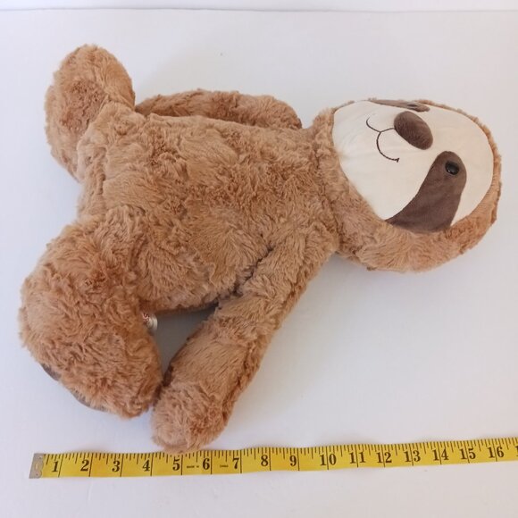 Spark Create Imagine Sloth Smiling 17” Long Plush Brown Stuffed Animal Soft Toy - Picture 7 of 7